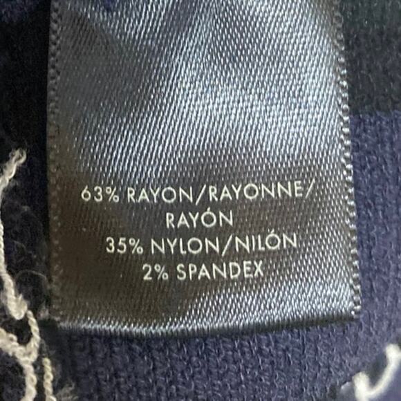 Ann Taylor Purple Black Long Bell Sleeve Mock Neck Mini Sweater Dress Size XXS - Picture 5 of 5